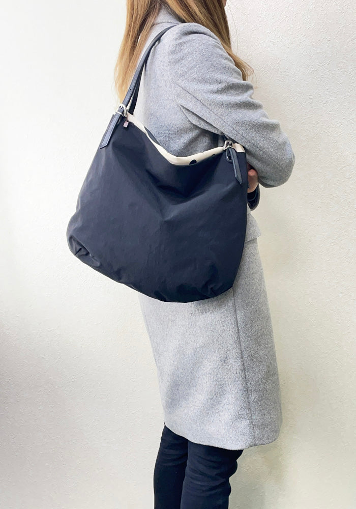 PORTE PORTA-ポルテポルタ- 日本製 本革付属 本革ハンドルナイロンバッグ(M) 0336
