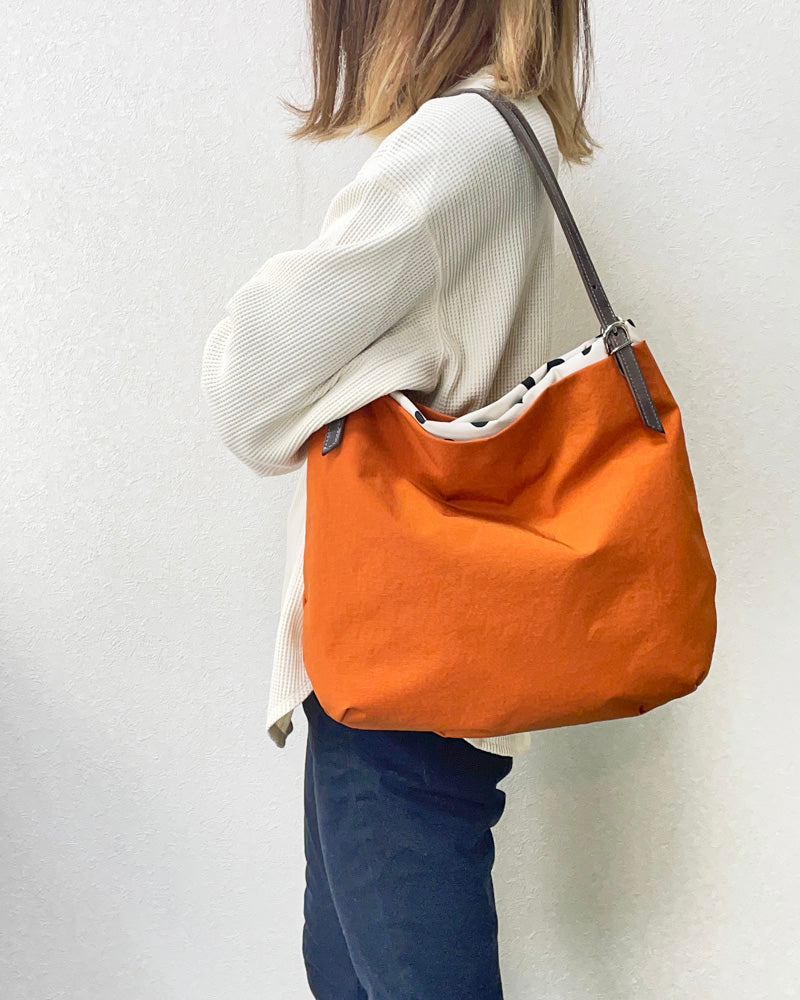PORTE PORTA-ポルテポルタ- 日本製 本革付属 本革ハンドルナイロンバッグ(M) 0336